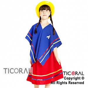 DISFRAZ COYA NIA CAND T3 C/PONCHO Y SOMBRERO x 1
